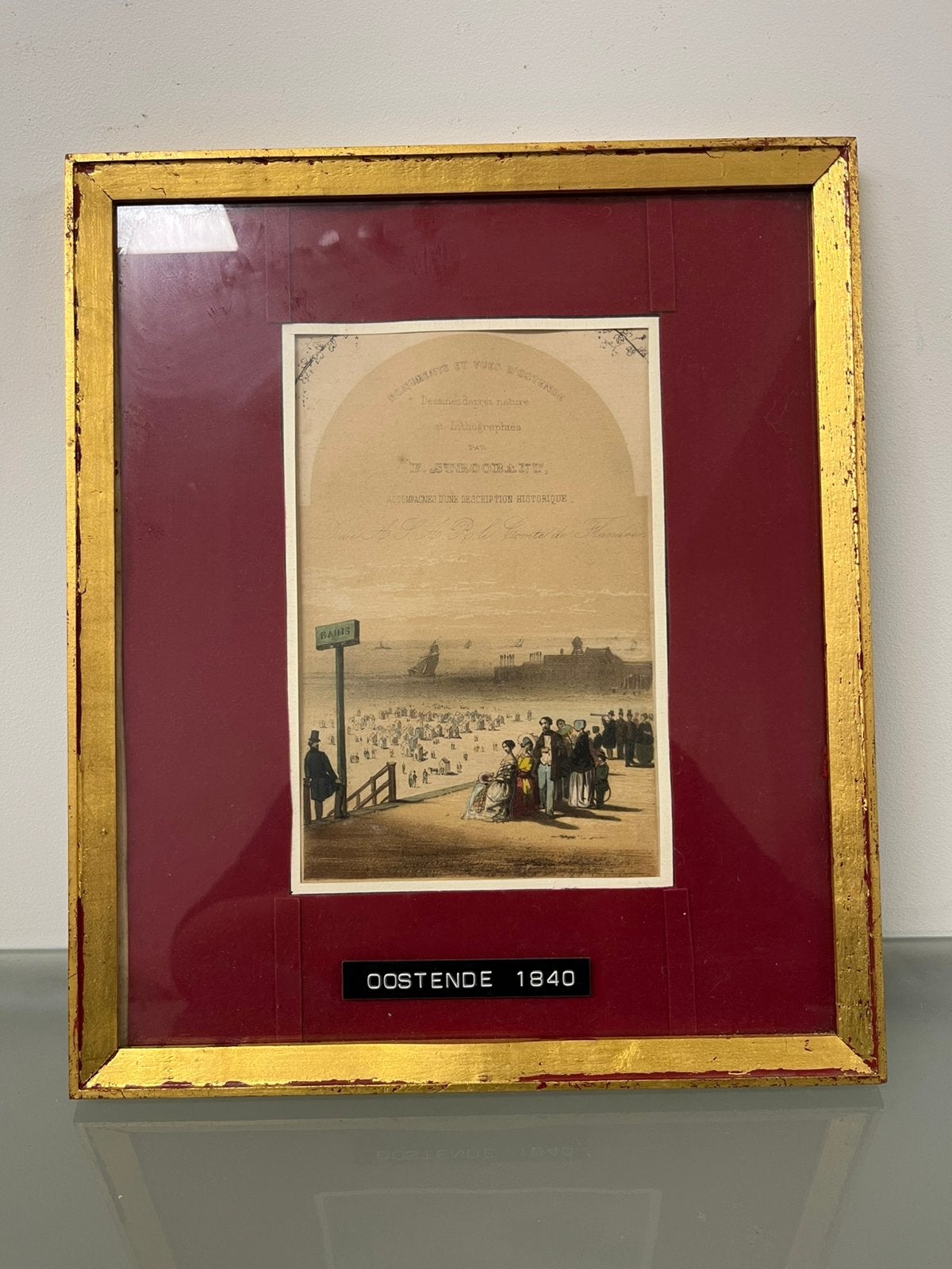 « Monuments et vues d'Ostende » — François Stroobant, Antiquités & Art, Enlèvement ou Envoi, Encadré