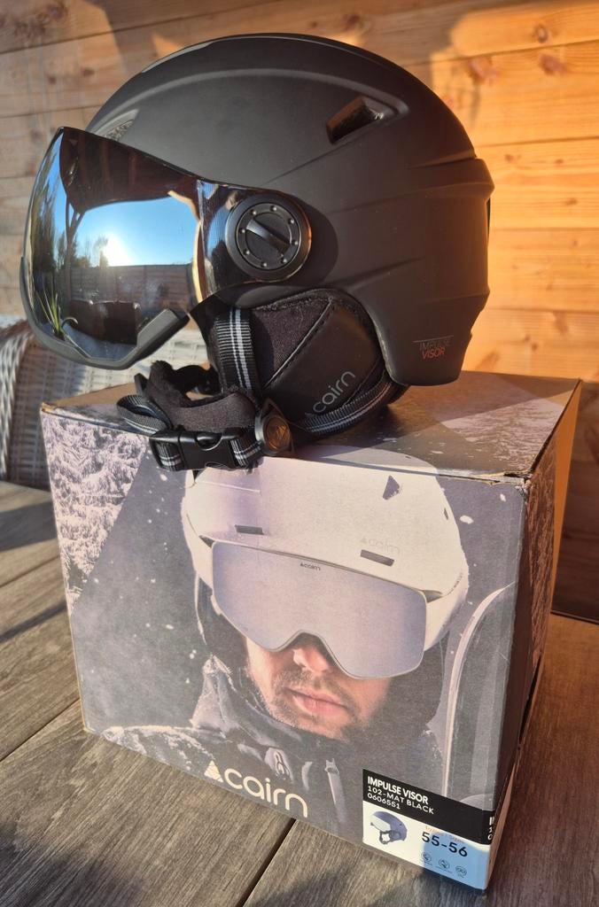 Nieuwstaat skihelm met bril, Sport en Fitness, Skiën en Langlaufen, Ophalen, Zo goed als nieuw, Ski, Ski's
