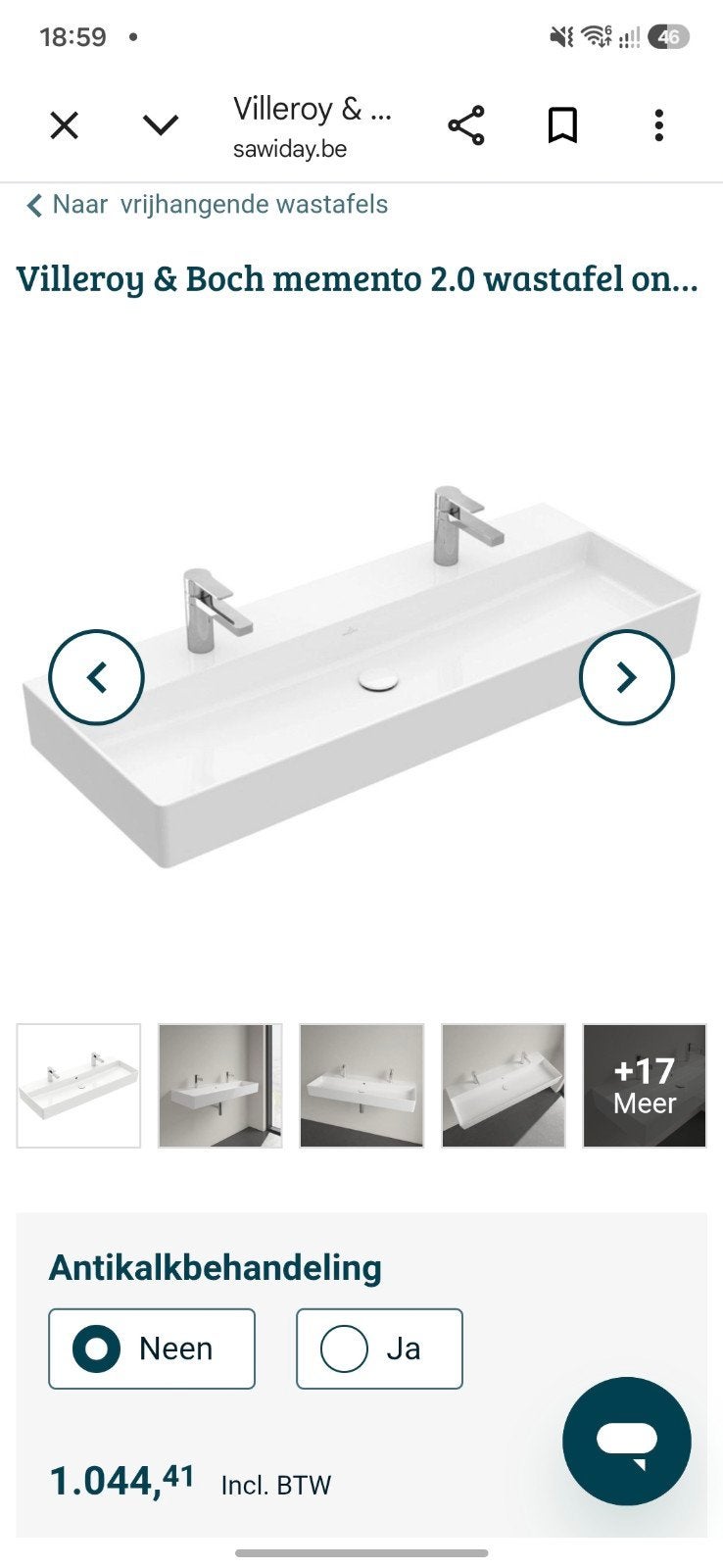 Villeroy & Boch Memento 2.0, Enlèvement, Comme neuf, Lavabo ou Évier