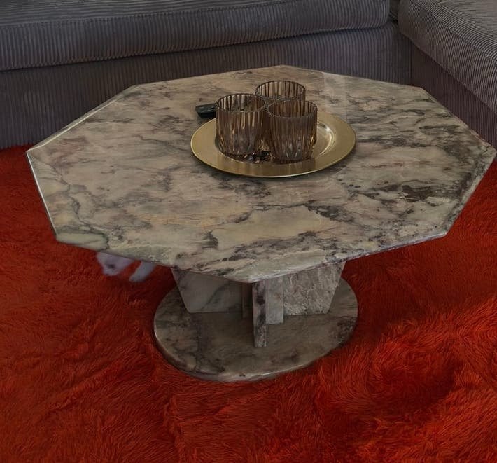 Prachtige zware marmeren salontafel, Enlèvement, Comme neuf