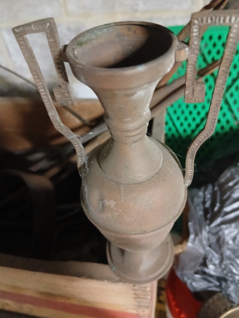 Vase amphore en bronze, Antiquités & Art, Enlèvement ou Envoi