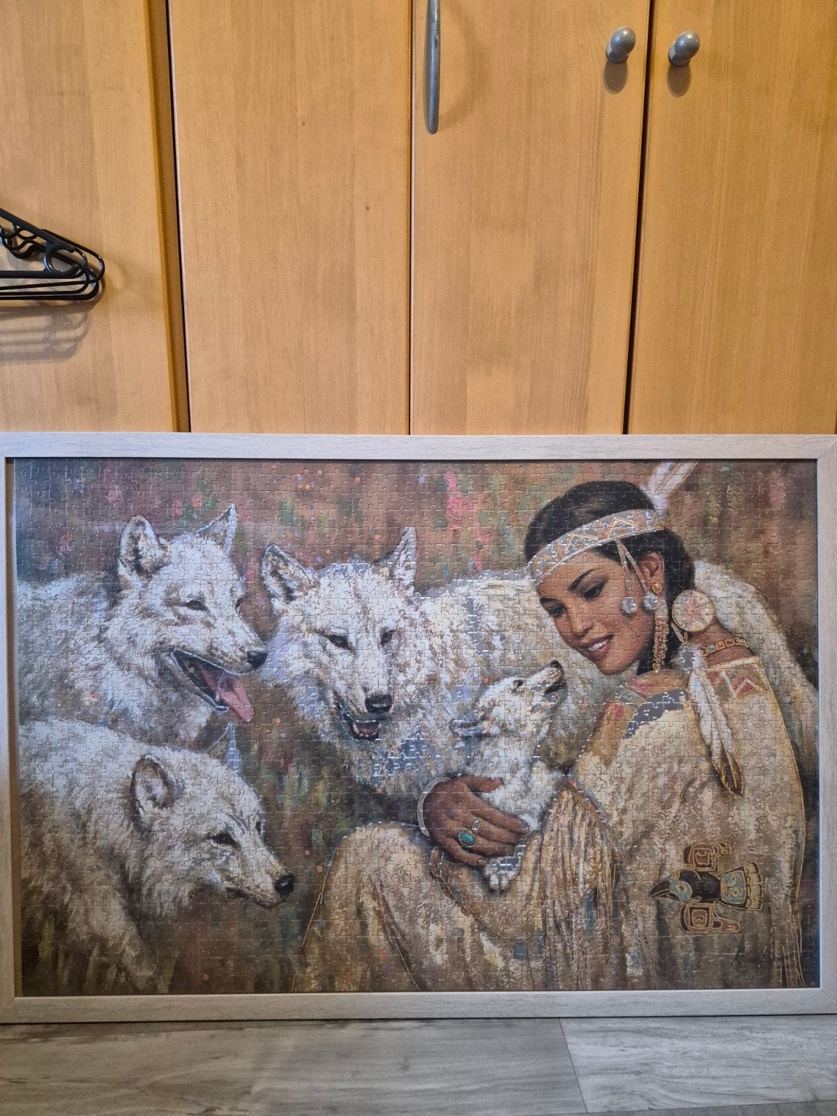 2 gemaakte puzzels ingekaderd Indianen, Enlèvement