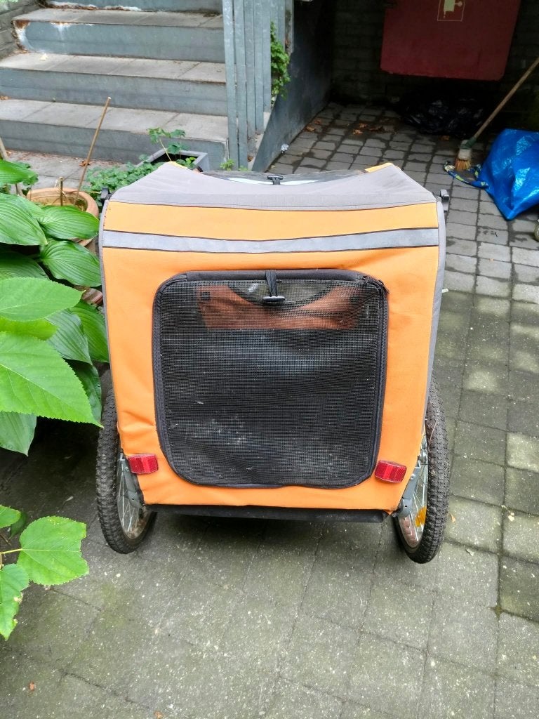 Hondenfietskar / hondenkar voor achter de fiets, Ophalen, Gebruikt, Hondenfietskar