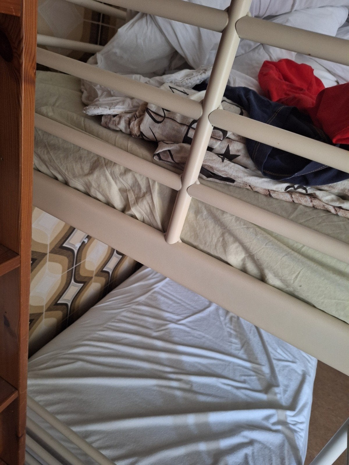 stapel bed, 90 cm, Enlèvement, Utilisé, Blanc