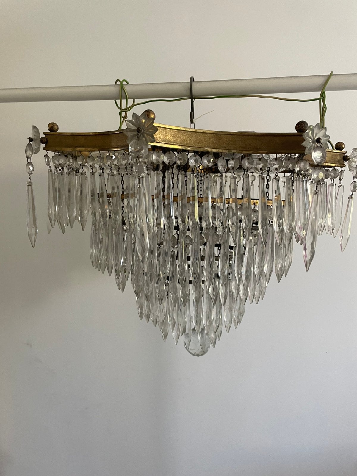 Lustre bronze cristal, Enlèvement, Utilisé