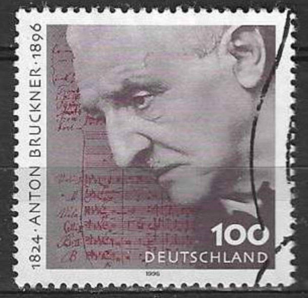 Allemagne 1996 - Yvert 1720 - Anton Bruckner (ST), Envoi, Affranchi