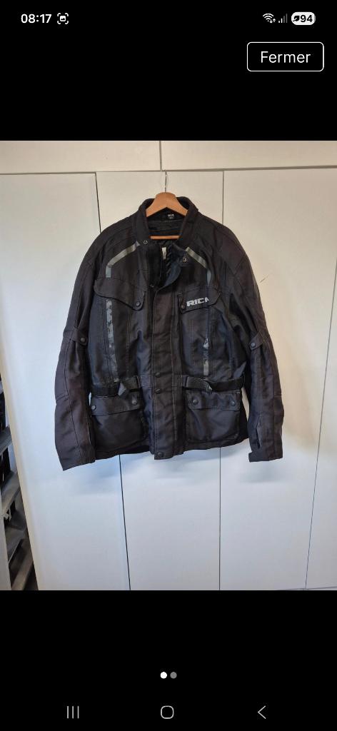 Veste moto, RICHA, Enlèvement, Hommes, Manteau | tissu