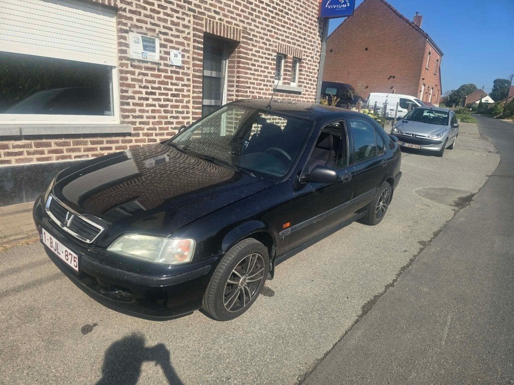 Honda Civic 1.4 SI 2000, Auto's, 4 deurs, Stof, Zwart, Zwart