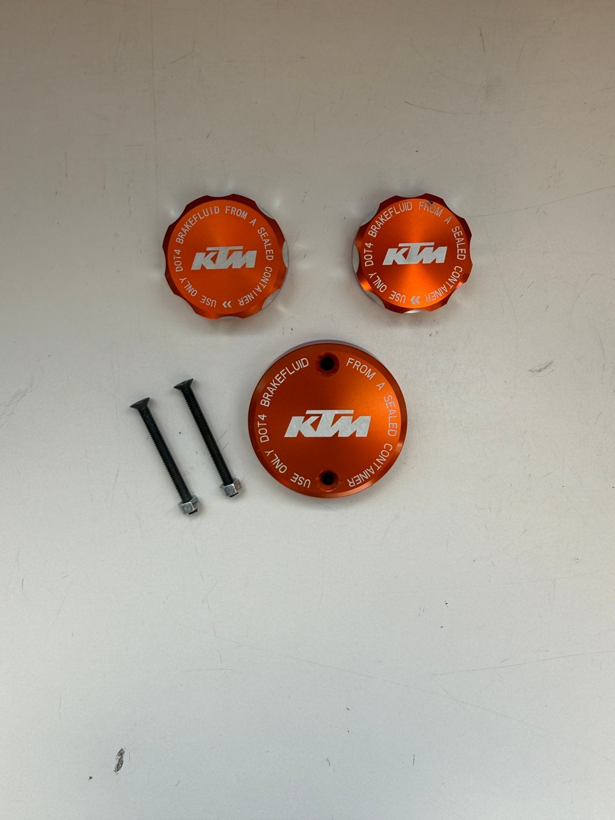 KTM Superduke 1290R Powerparts oranje Vloeistofdeksels, Motoren, Accessoires | Overige, Ophalen of Verzenden, Zo goed als nieuw