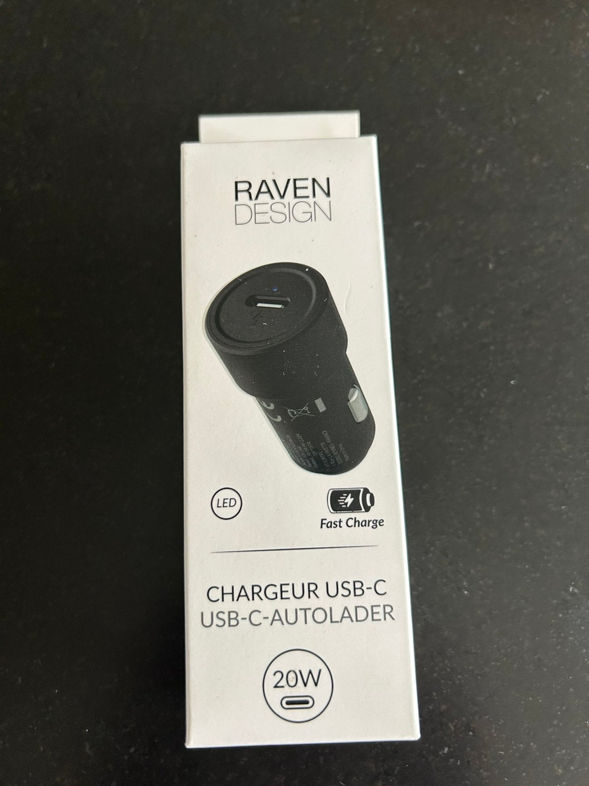 Raven design usb-c-autolader, Enlèvement, Neuf