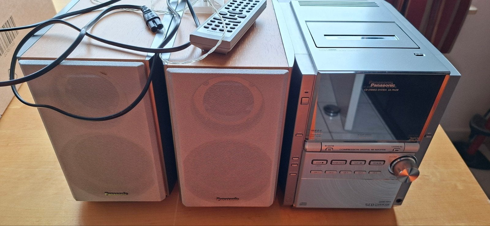 Panasonic SA-PM28 StereoSysteem–5CD-wisselaar,Cassette Radio, Audio, Tv en Foto, Stereoketens, Ophalen, Gebruikt, Cassettedeck