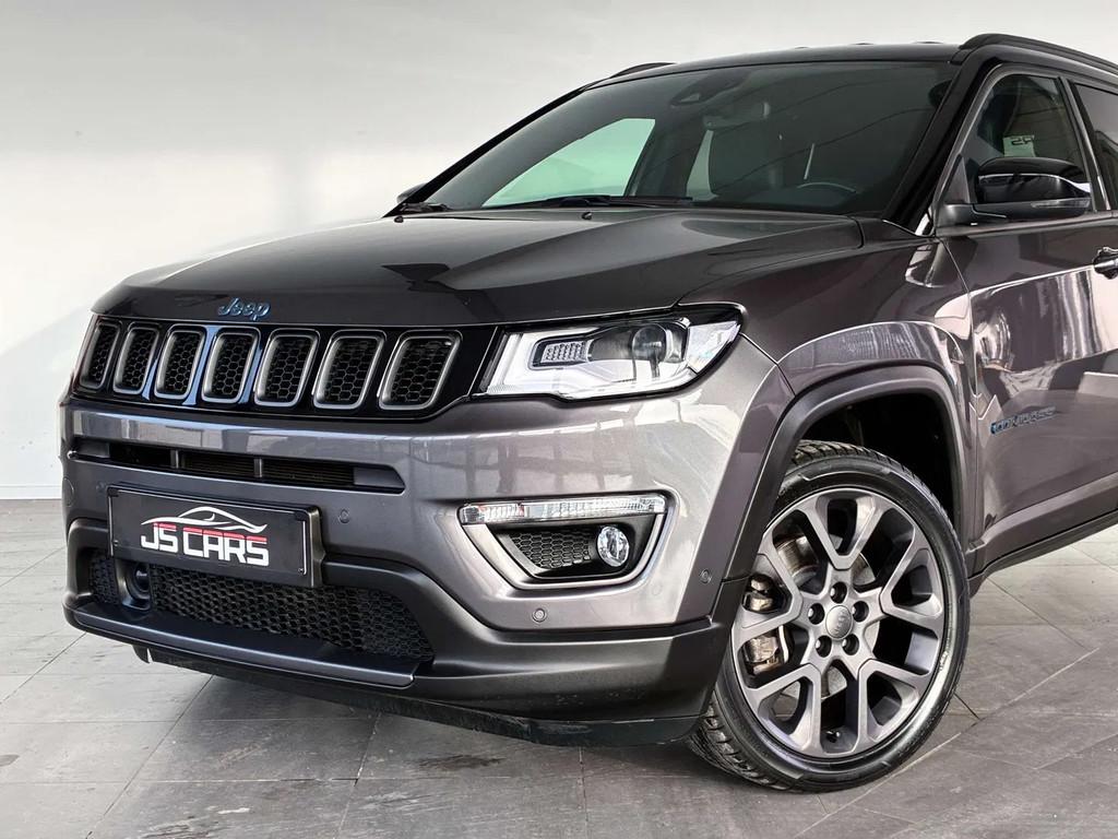 Jeep Compass 1.3TURBO PHEV-1ERPRO-GPS-CUIR-CAMERA-ATTELAGE-P, Autos, Jeep, Cuir, Achat, Euro 6, Entreprise