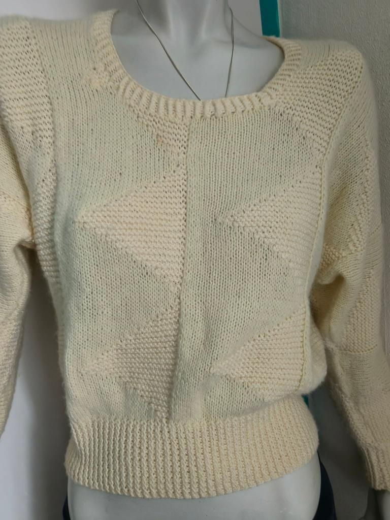 Pull en maille, motif triangulaire, laine, taille S, Vêtements | Femmes, Pulls & Gilets, Enlèvement ou Envoi, Handgemaakt, Porté