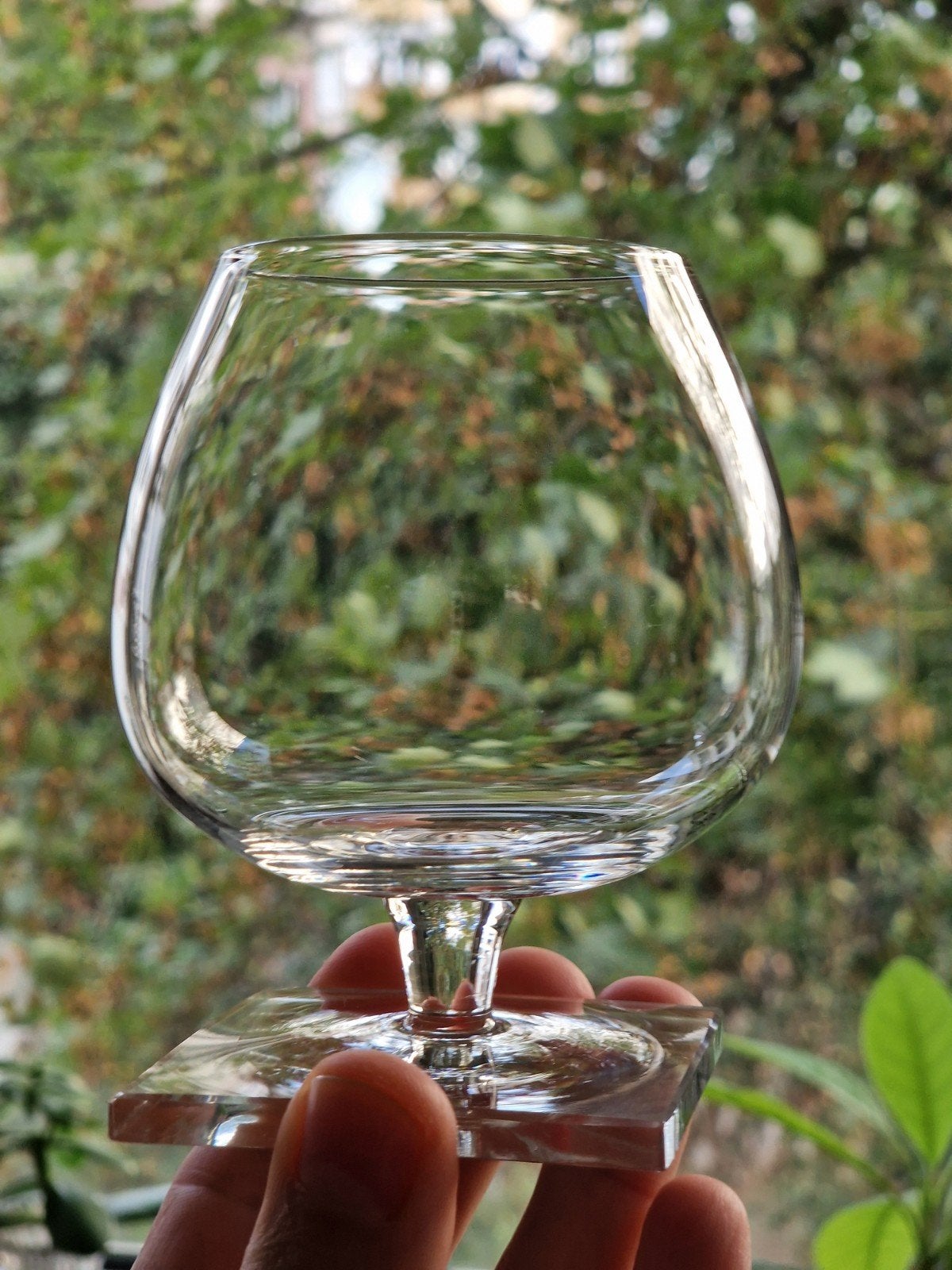 Val St Lambert (?) - 8 verres à cognac pied carré, Antiquités & Art, Enlèvement