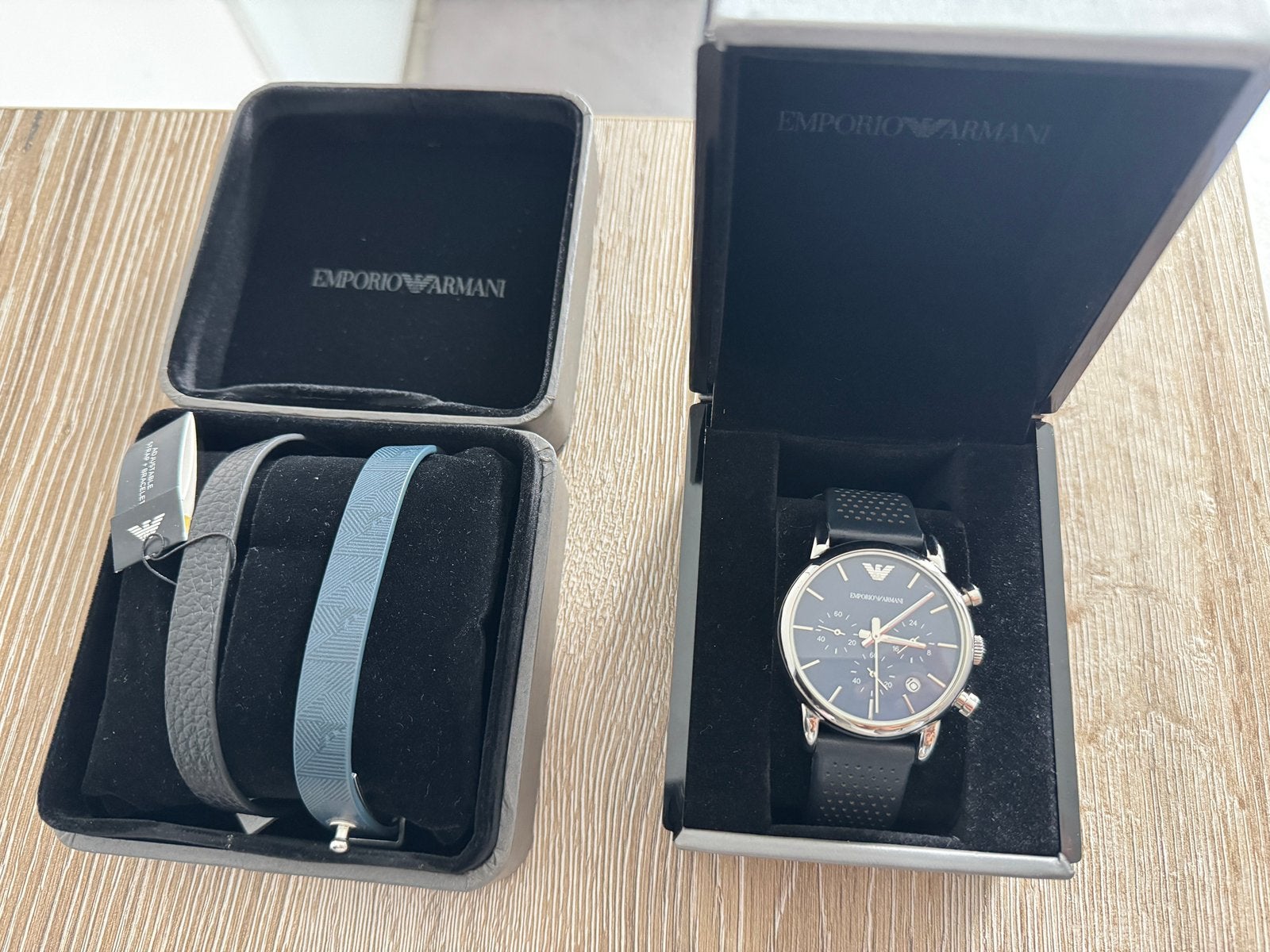 Horloge/ EMPORIO ARMANI/ Bracelet /ARMANI, Handtassen en Accessoires, Horloges | Heren, Overige merken, Leer, Staal, Polshorloge