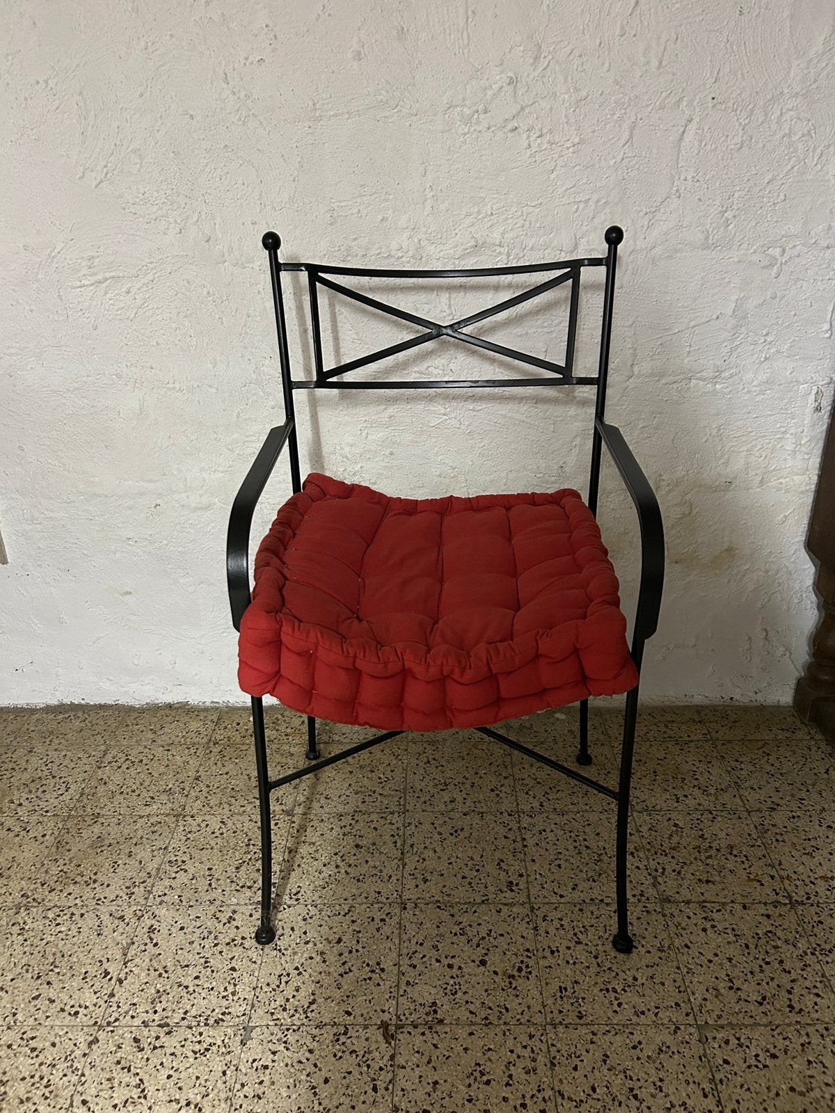 Chaises en fer forgé, Deux, Enlèvement, Utilisé, Métal