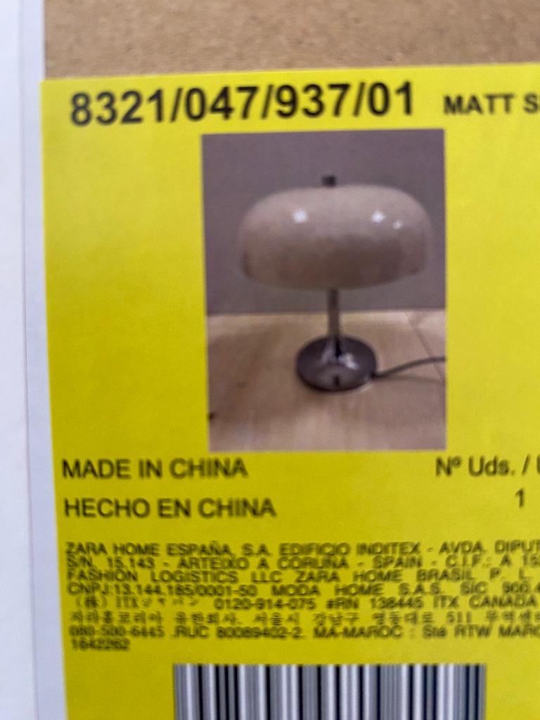 Zara home lamp, Huis en Inrichting, Lampen | Tafellampen, Ophalen, Nieuw, Glas, Minder dan 50 cm