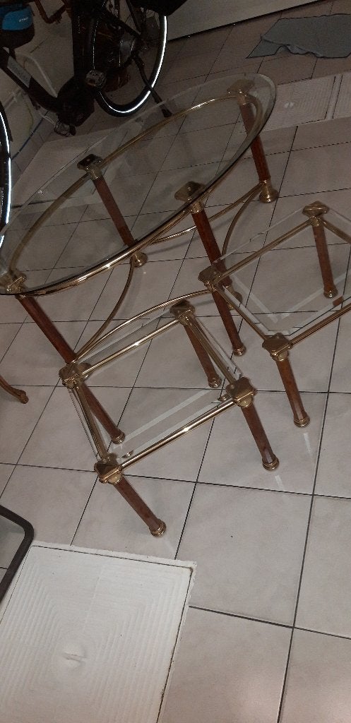Salontafel  met 2 bijzetfafeltjes, Ophalen, 50 – 75, 100 tot 150 cm, Nieuw