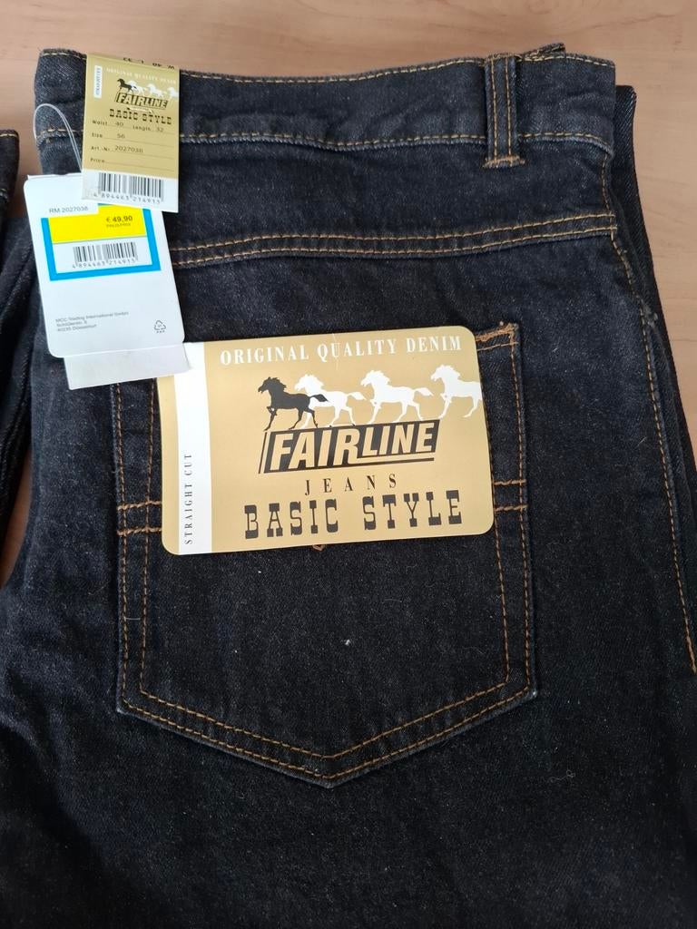 Jean noir pour homme, Fairline, taille 40, longueur 32, tail, Neuf, W40 - W42 (confection 56/58), Enlèvement, Fairline