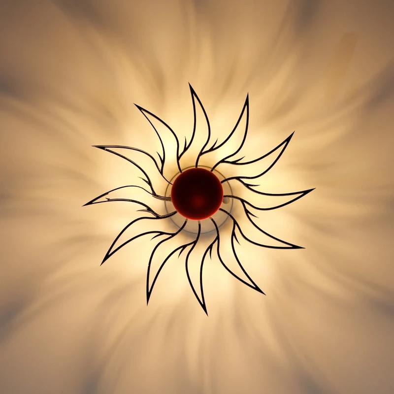 Applique ou plafonnier, luminaire lampe design Mezza Fiamma, Ophalen of Verzenden, Nieuw, Kunststof, Design baroque solaire