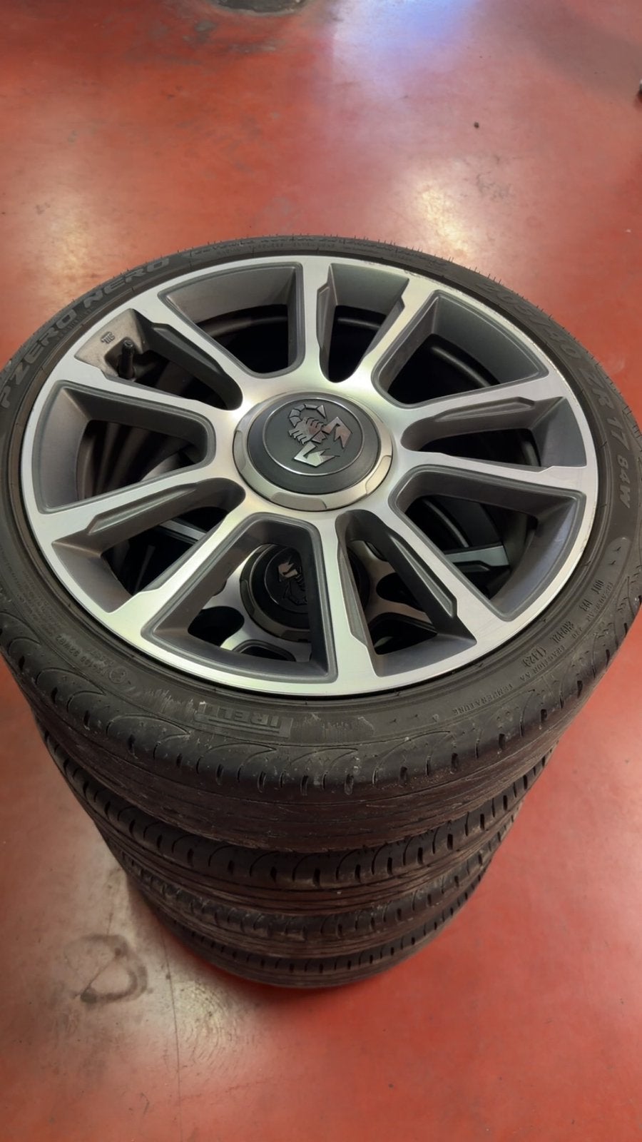 4 jante fiat 500 Abarth, Enlèvement ou Envoi, 17 pouces, Pneu(s)