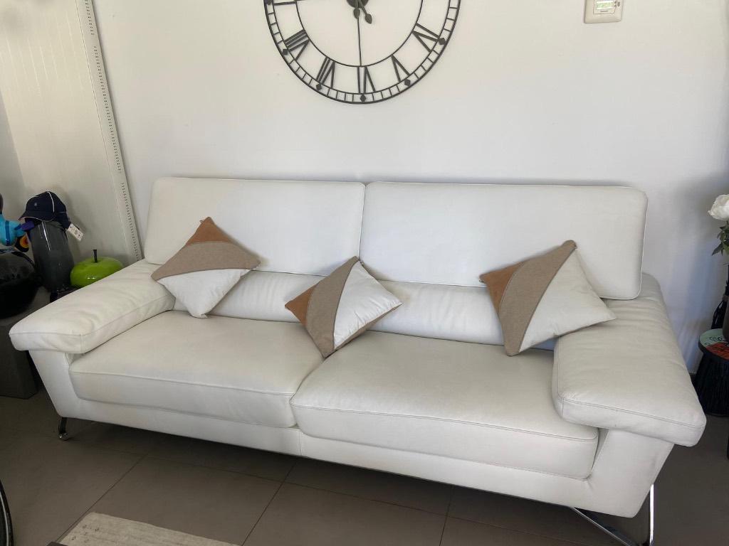 A VENDRE : 1-2 canapés blancs Roche Bobois, 200 à 250 cm, 125 à 150 cm, Banc droit, Enlèvement