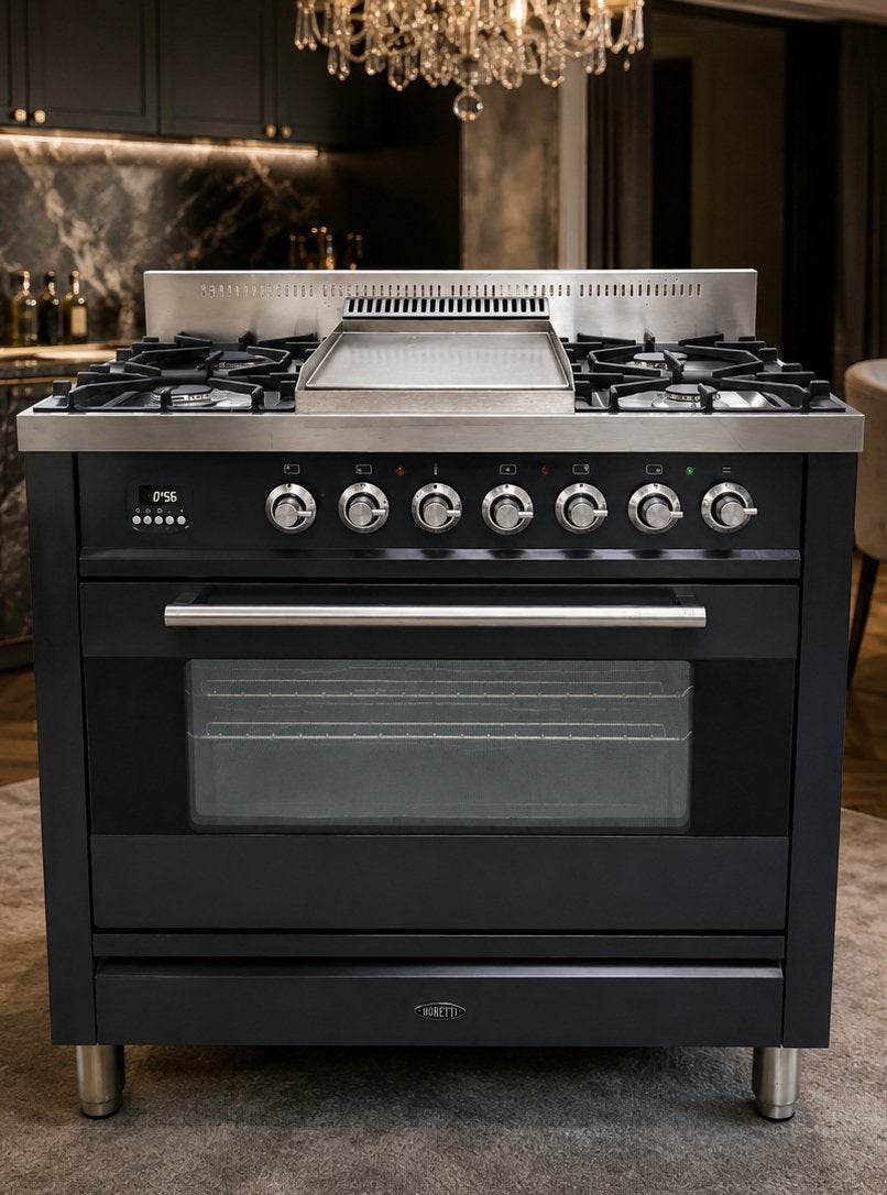 Cuisinière à gaz Boretti avec plaque chauffante, Gaz, Classe énergétique A ou plus économe, Gril, Enlèvement