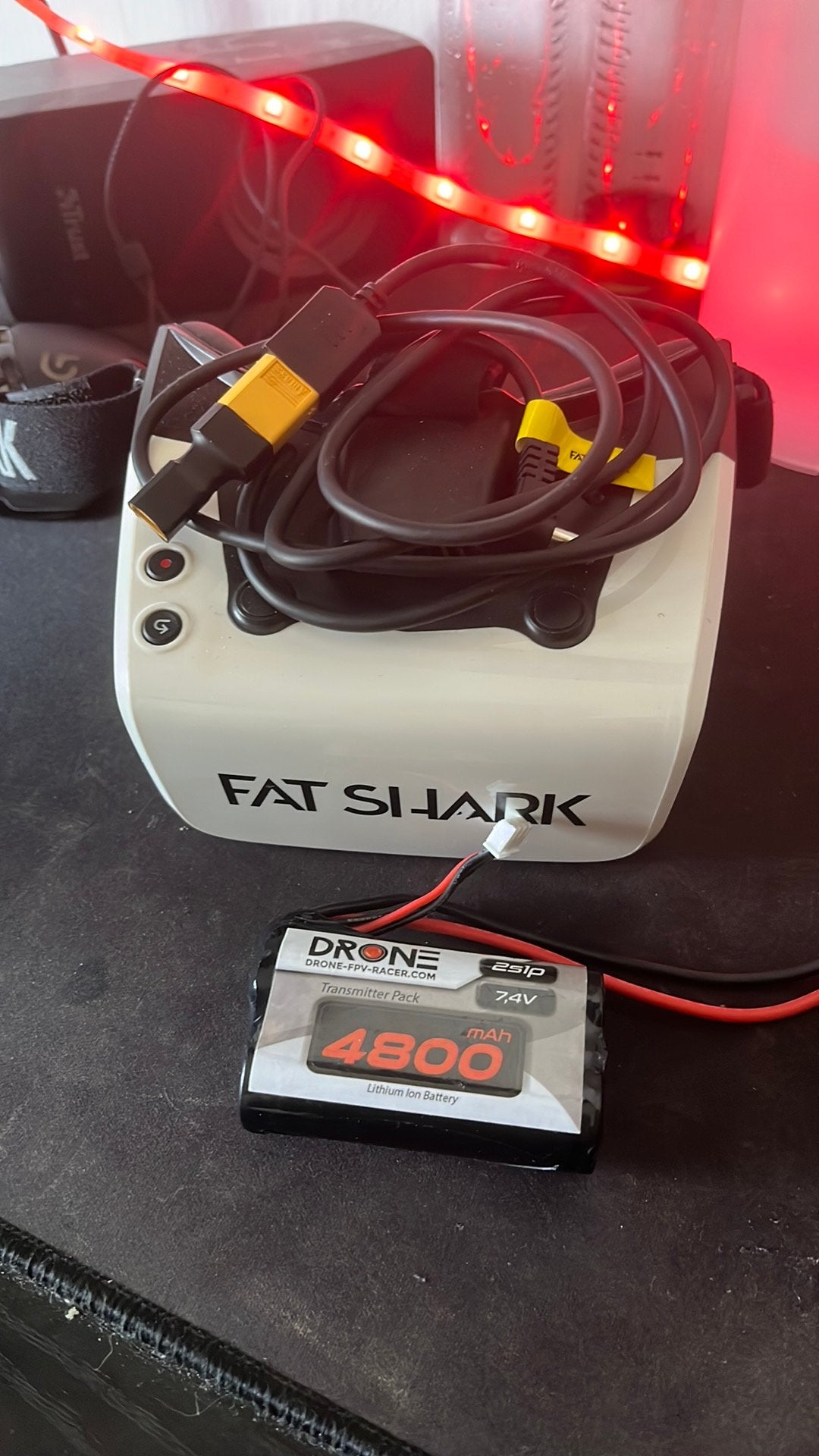 Fat shark recon hd + batterie liion 4800mah, Hobby en Vrije tijd, Modelbouw | Radiografisch | Helikopters en Quadcopters, Ophalen
