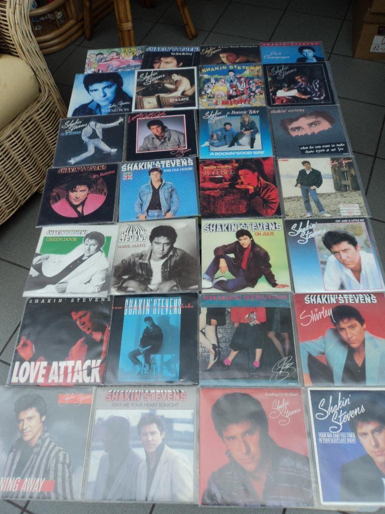 Lot de 28 singles de Shakin' Stevens pour 15 euros !, Enlèvement ou Envoi, Comme neuf, Autres genres, 7 pouces