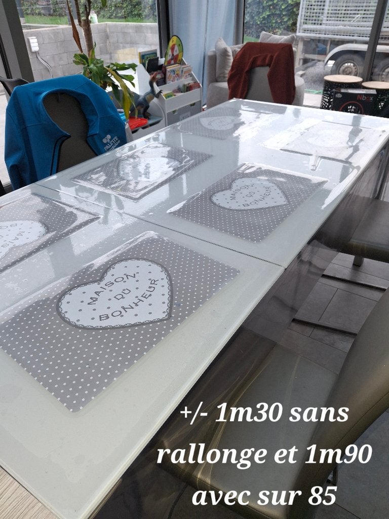 Table en verre avec 6 chaises, Enlèvement