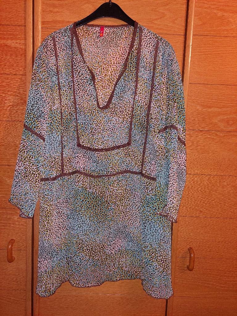 Jolie tunique à imprimé floral — taille L, Enlèvement ou Envoi, Vert, Paprika, Taille 42/44 (L)