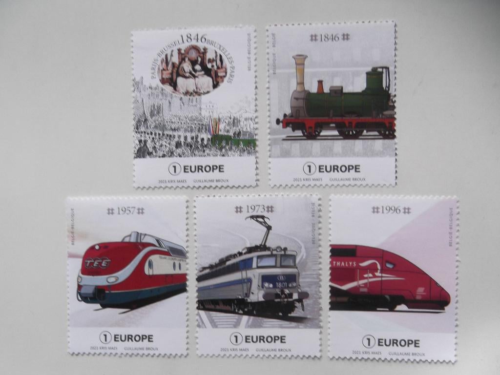 5041-5045 Parijs-Brussel - Bruxelles-Paris MNH, Ophalen of Verzenden, Postfris, Frankeerzegel
