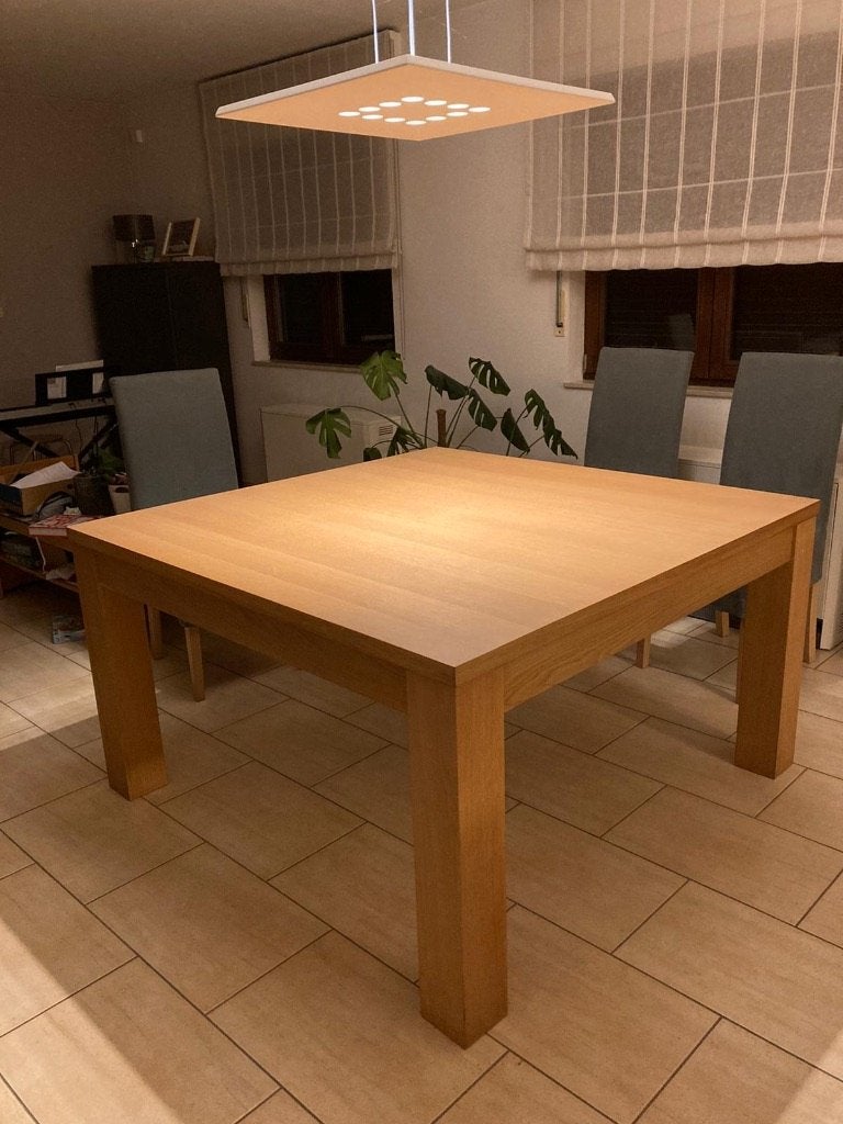 TABLE SALON, 100 à 150 cm, 75 cm ou plus, Carré, 100 à 150 cm