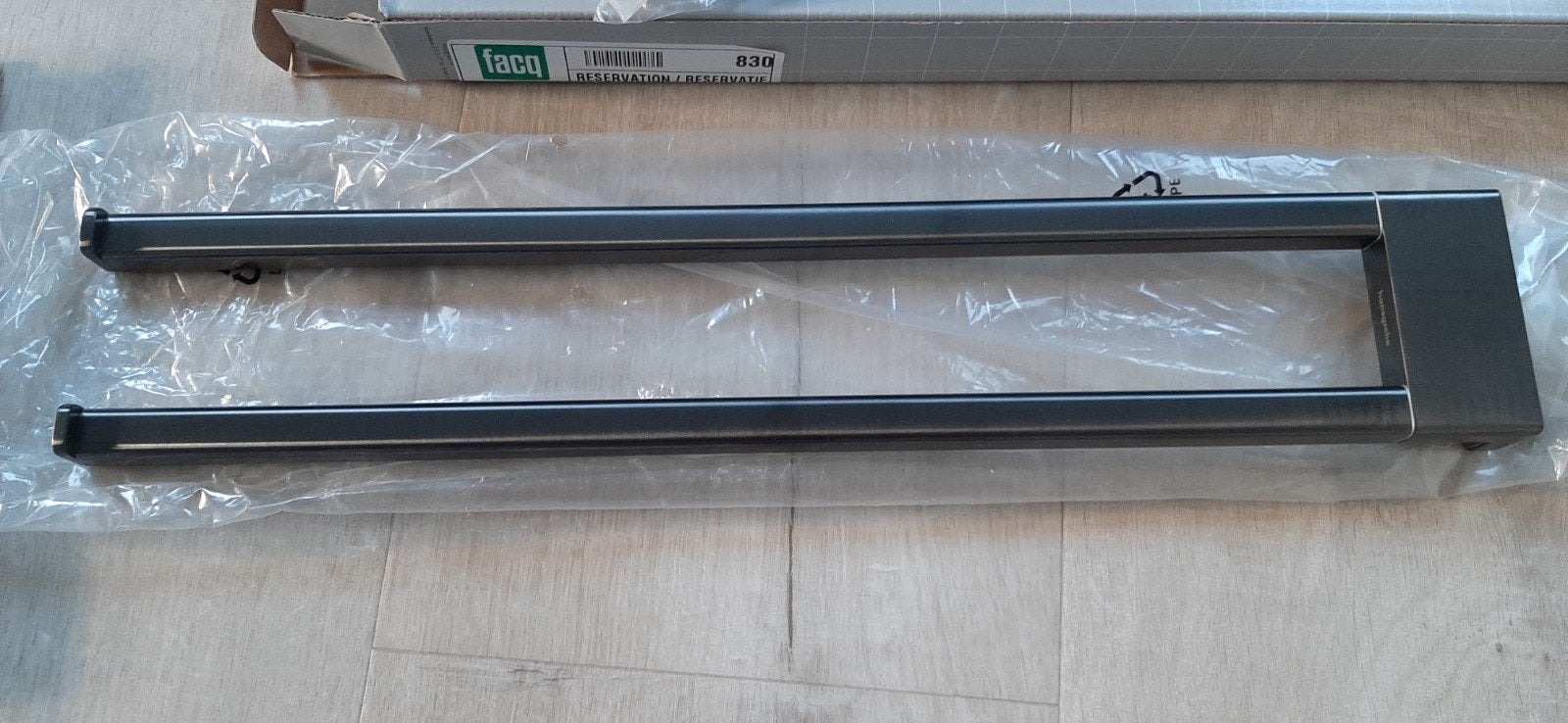 porte-serviettes en chrome noir brossé | hansgrohe, Enlèvement, Neuf, Autres marques, Porte-serviettes