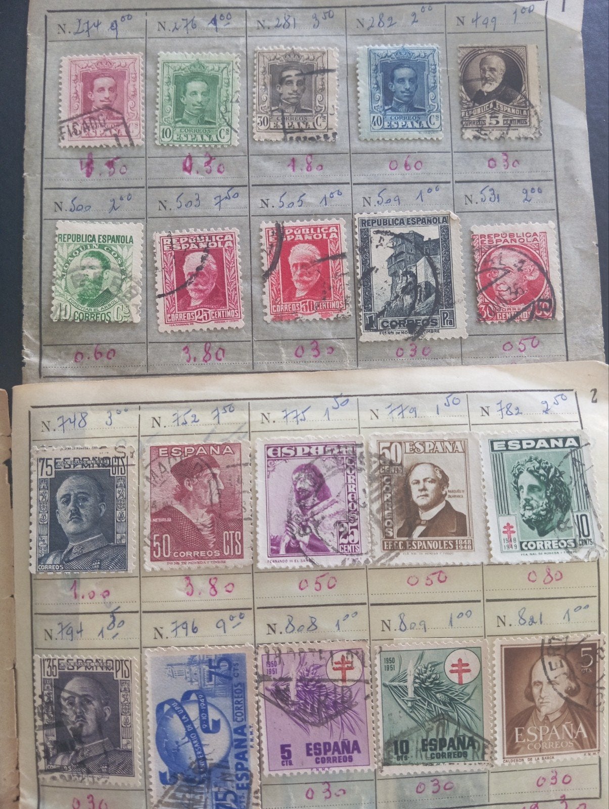 Timbres ' Espagne ' belle série de 100 T + 19 T.neufs collés, Enlèvement ou Envoi