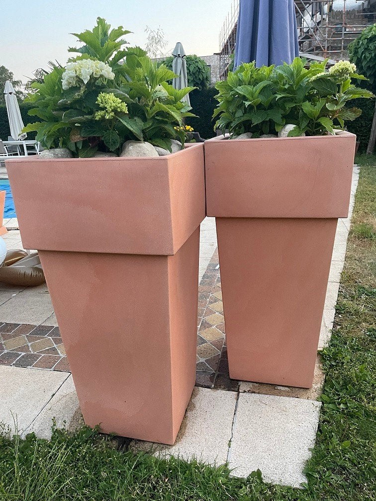 NIEUWE kunststof plantenbak BLOEMBAK compleet met Hortensia, Synthétique, Enlèvement, 60 cm ou plus, Balcon