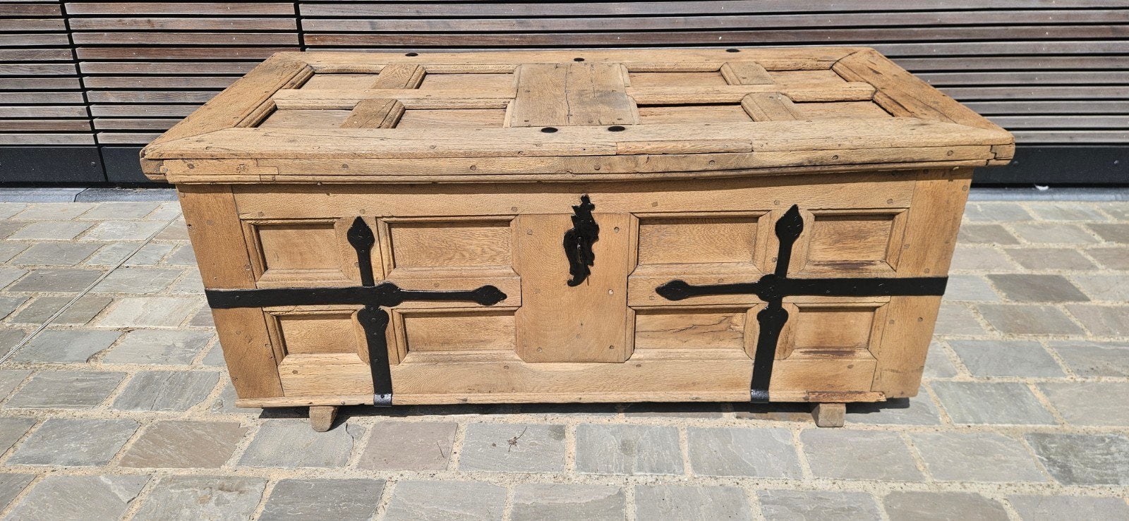 Coffre aerogommé début 19 E siècle, Maison & Meubles, Accessoires pour la Maison | Coffres, Enlèvement ou Envoi, Chêne