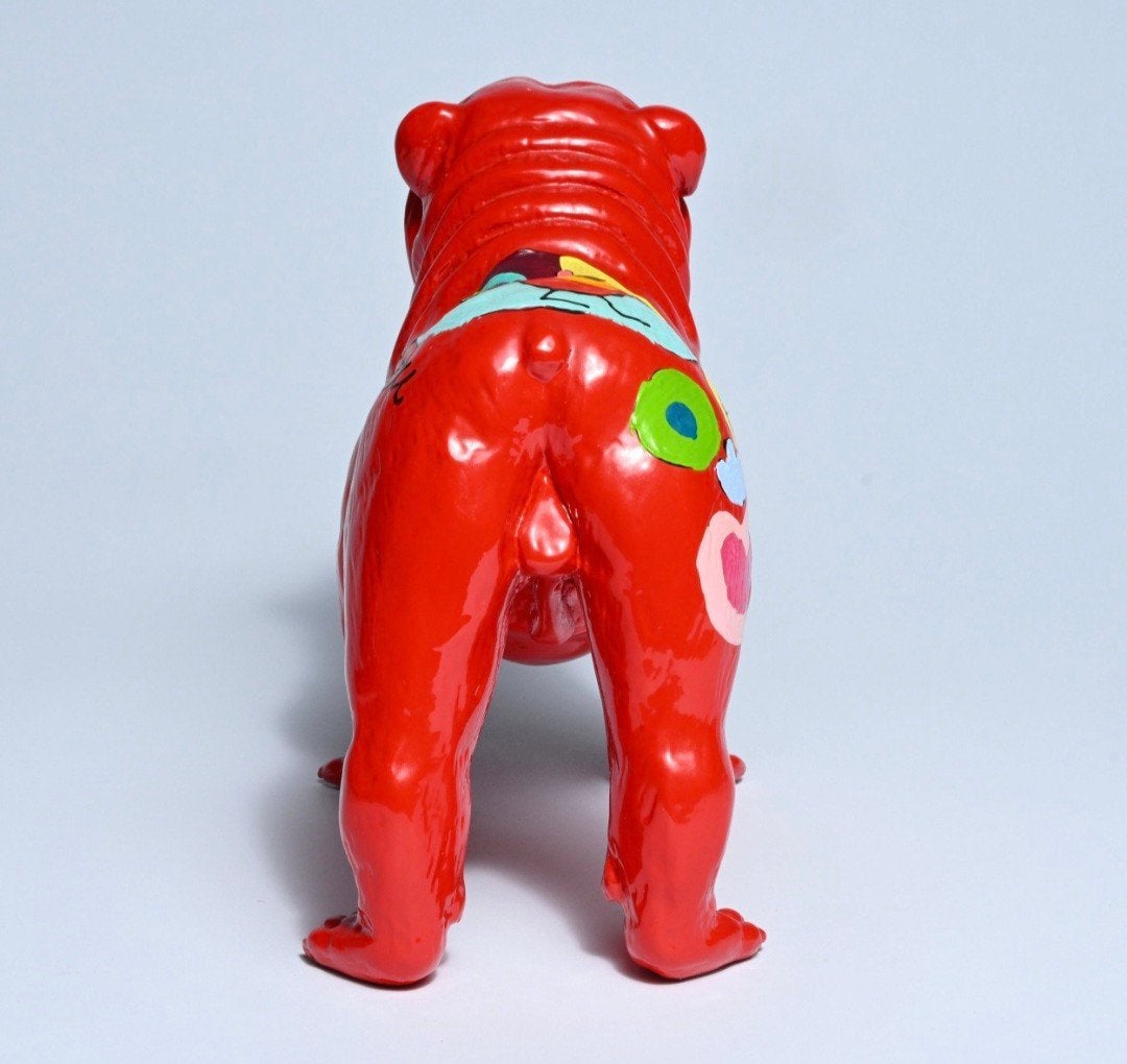 DHAESE Hannes "I wove you" bulldog in kunststof, Antiek en Kunst, Ophalen, Kunststof