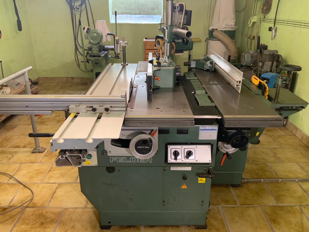 Combinée à bois, 5 opérations, 3 moteurs triphasés 4 ch., Bricolage & Construction, Enlèvement, Utilisé