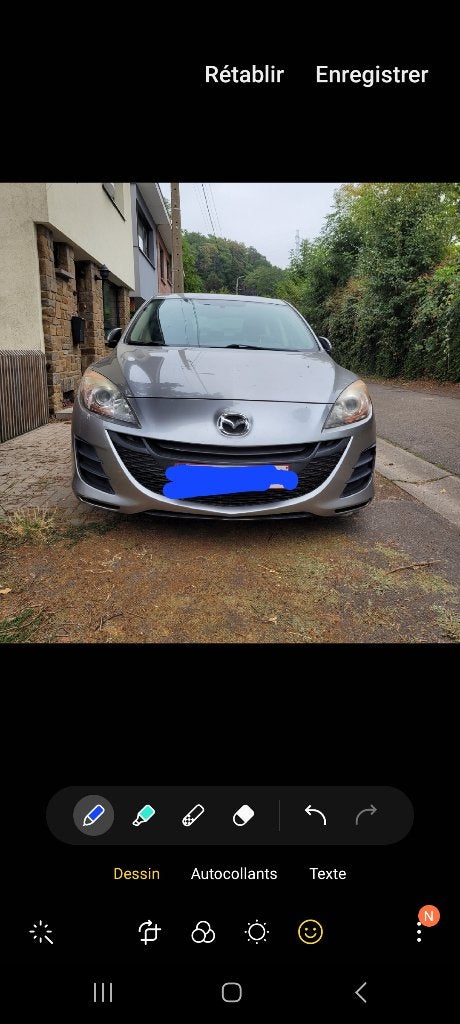 Mazda 3 - 2011 - 1.6 D - Démarre et roule (Mode Sécurité), Auto's, Mazda, Voorwielaandrijving, Stof, Zwart, 4 cilinders