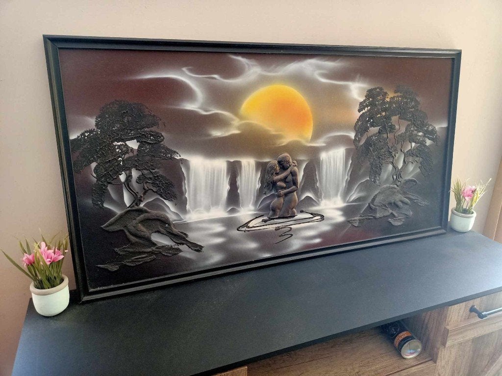 romantische wanddecoratie nieuwe staat 125 x 65 cm, Ophalen, 65 cm, Zo goed als nieuw, Ingelijst