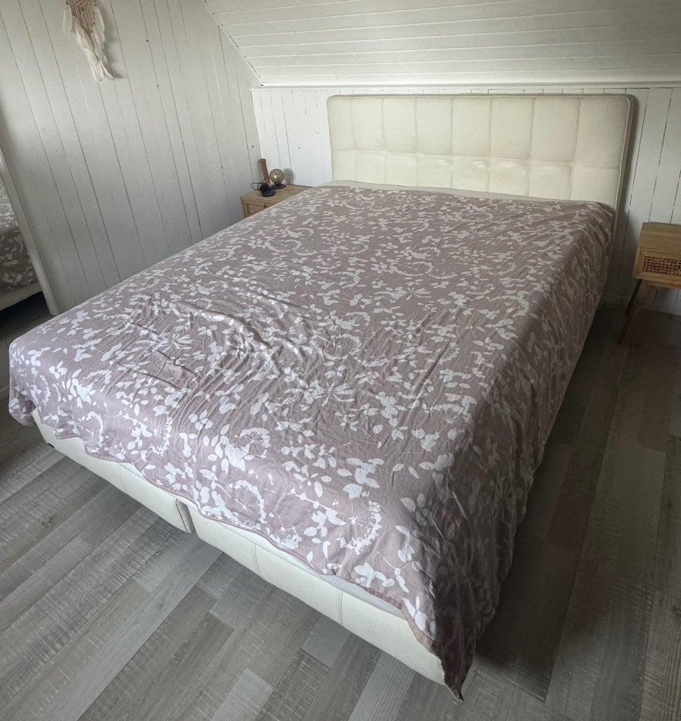 Boxspring bed, Ophalen, Gebruikt, Wit, Tweepersoons