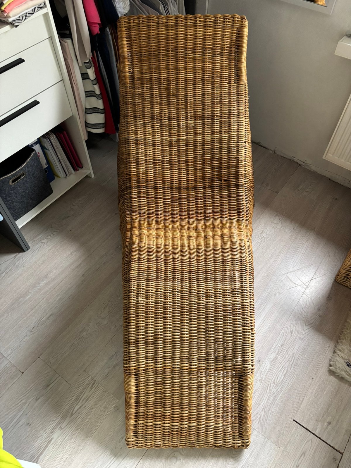 Fauteuil vintage en rotin, Enlèvement, Comme neuf
