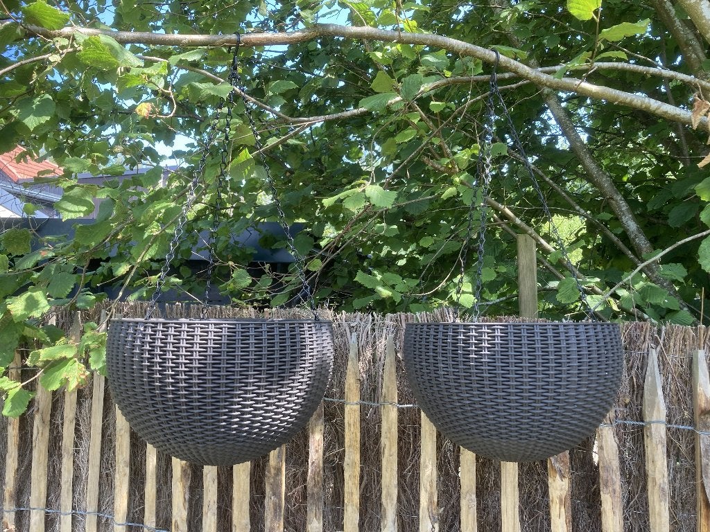 Hangende bloempot, type Keter Sphere - 6 stuks, 25 à 40 cm, Rond, Comme neuf, Synthétique
