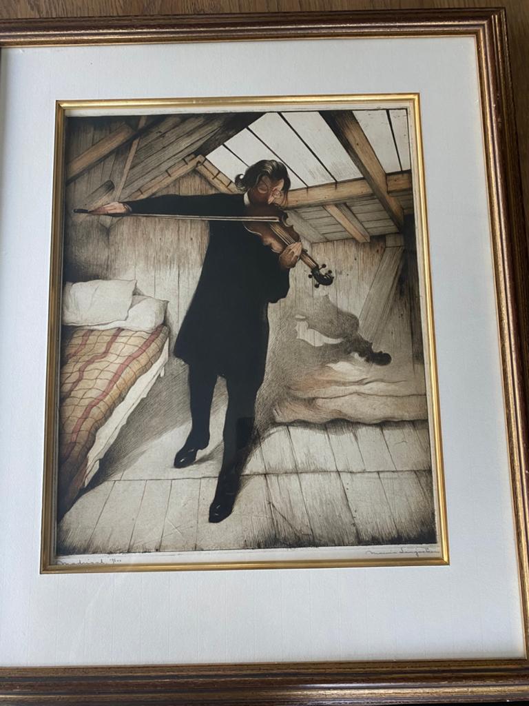 Ets Maurice Langanskens, Antiek en Kunst, Kunst | Litho's en Zeefdrukken, Ophalen