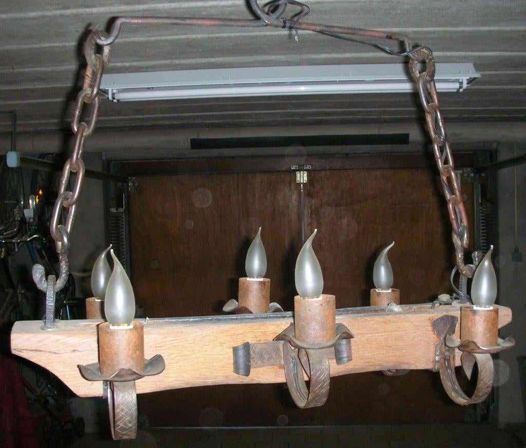 lustre en chêne, Enlèvement, Utilisé