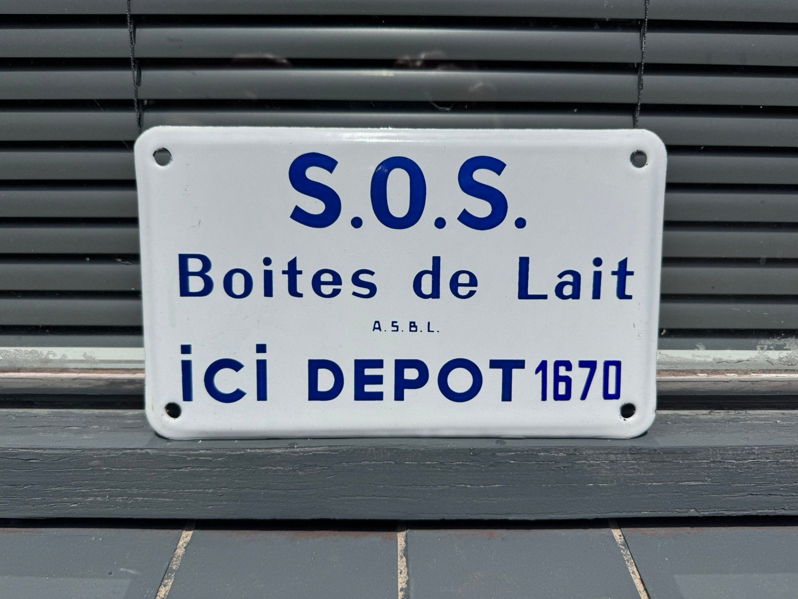 SOS emaille reclamebord, Ophalen of Verzenden