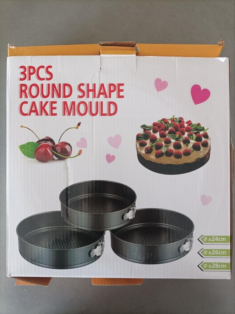 Taartvorm 3 stuks nieuw!!, Ophalen