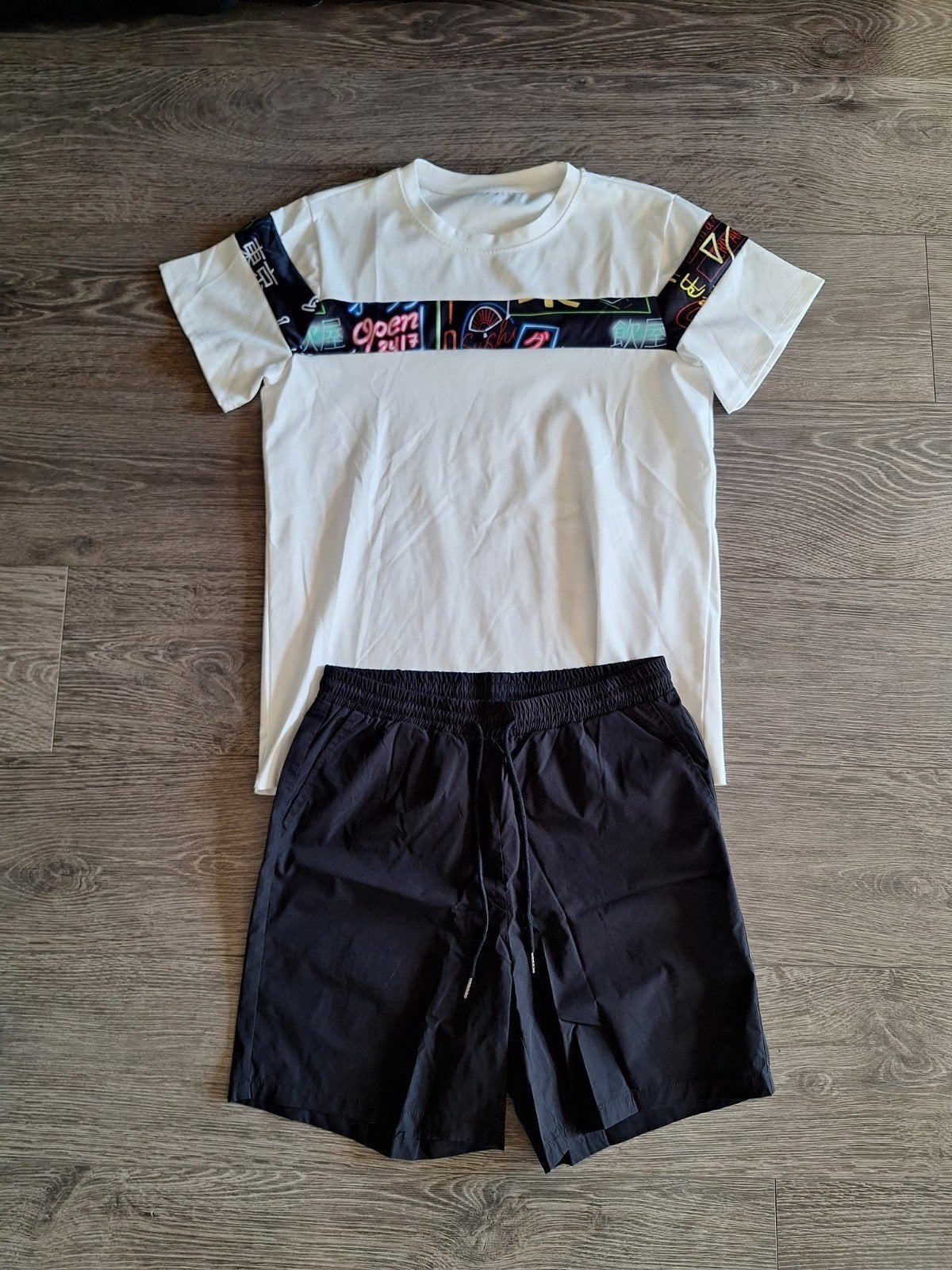 T-shirt + short size S, Shein, Wit, Ophalen of Verzenden, Zo goed als nieuw