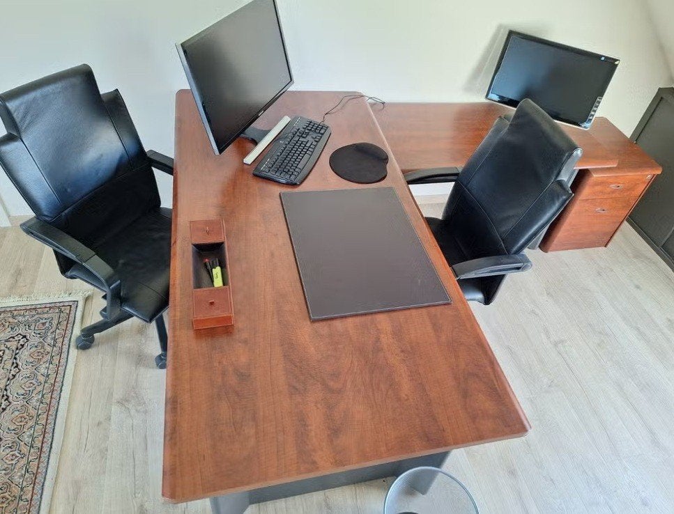 Complete Bulo directiebureelset, prijs verlaagd, Werkplek, Ophalen, Gebruikt, Bureau